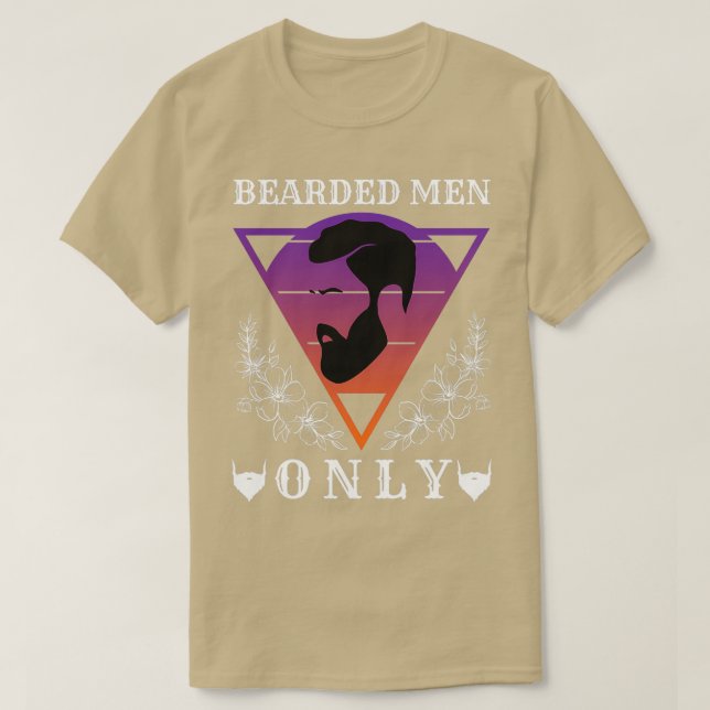 Camiseta Homens com barba apenas TSicterícia (Frente do Design)