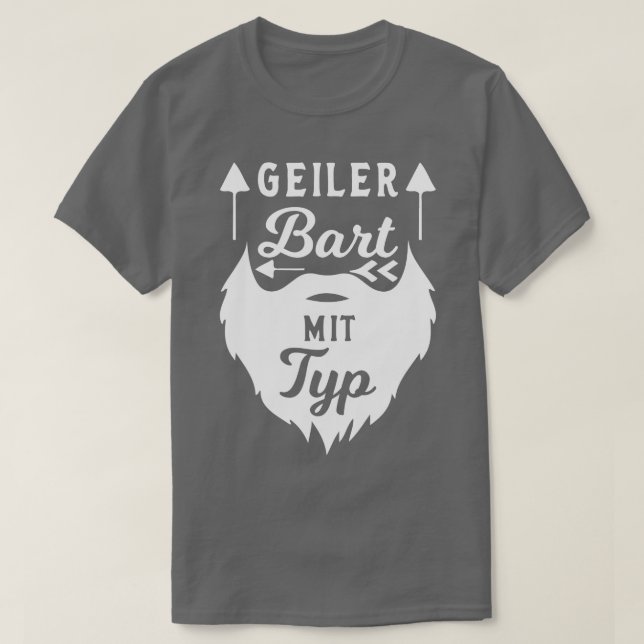 Camiseta Homens com barba de Cheio dizendo (Frente do Design)