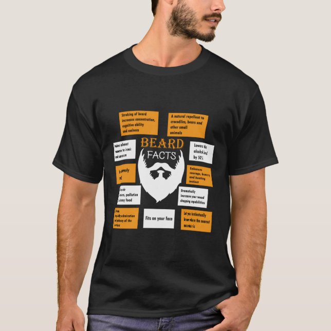 Camiseta Homens com barba doam barba engraçada (Frente)