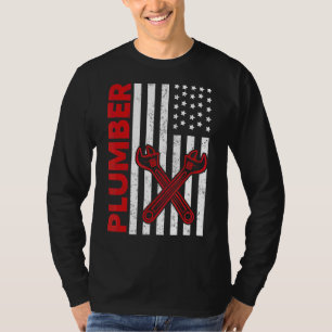 Camiseta Homens com canalizador de sinalizador norte-americ