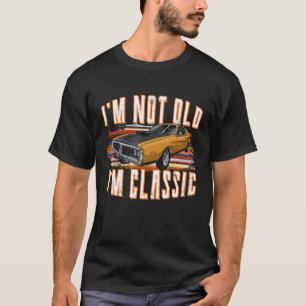 Camiseta Homens com Gráfico de Carro Antigos Não Velhos Sou