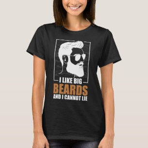Camiseta Homens Com Mangueiras Eu Gosto De Barbas Grandes E