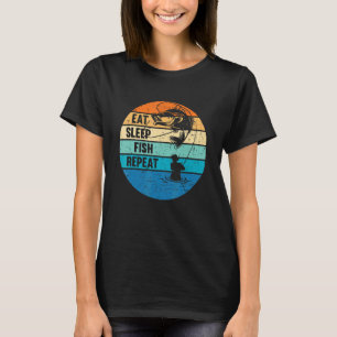 Camiseta Homens Comem Dormem Peixe Repetem