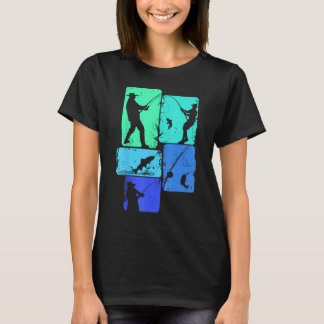 Camiseta Homens Crianças Meninos Pescando Peixes