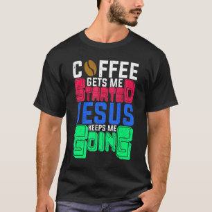 Camiseta Homens Cristãos do Café Ideia da Manhã Jesus
