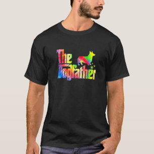 Camiseta Homens Cute Corgi Dogfather Tie Dye Dia dos Pais