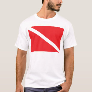 Camiseta Homens da bandeira do mergulho do MERGULHADOR