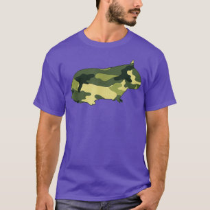 Camiseta Homens da Camo de Hamster Militar Impressão Pet Ro
