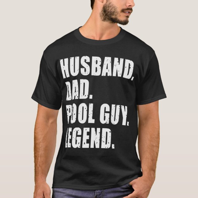 Camiseta Homens da Cara de Piscina do marido 1 (Frente)