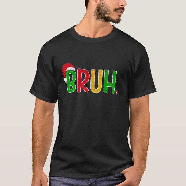 Camiseta Homens da Família Bruh Xmas Crianças Bruh chri (Frente)