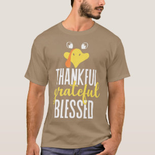 Camiseta Homens da Família de Ação de Graças, Feliz e Abenç