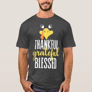 Camiseta Homens da Família de Ação de Graças, Feliz e Abenç
