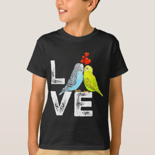 Camiseta Homens da família de periquitos lindos amam homens