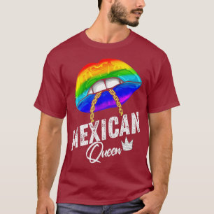 Camiseta Homens da Gay da Rainha mexicana LGBTQ México Méxi