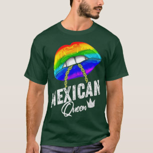 Camiseta Homens da Gay da Rainha mexicana LGBTQ México Méxi