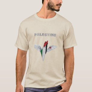 Camiseta Homens da Palestina Livre Bandeira Palestina