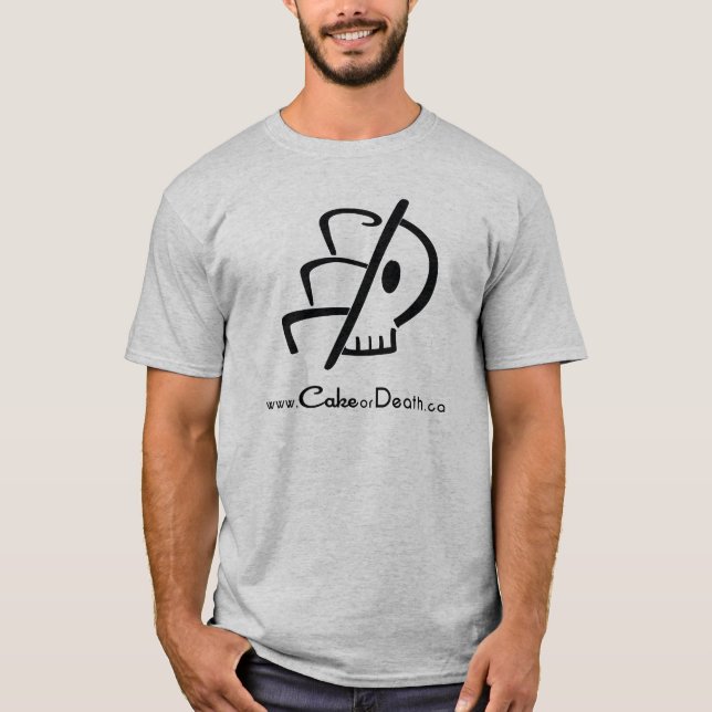 Camiseta Homens da parte dianteira do ícone do bolo ou da (Frente)
