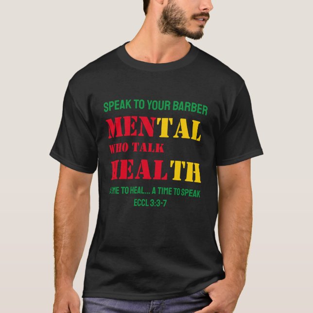 Camiseta HOMENS DA Saúde Mental QUE FALAM A barreira da saú (Frente)