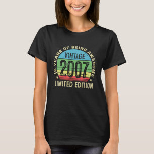 Camiseta Homens de 16 anos Vintage 2007 16º aniversário