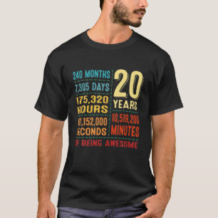 Camiseta Homens De 20 De Aniversário Mulheres Com 20 Anos