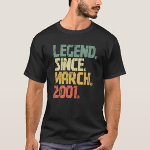 Camiseta Homens De 21 Anos Engraçados - Lenda Desde 20 De M