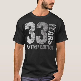 Camiseta Homens De 33 Anos De Idade Com 33 Dons De Aniversá