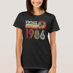 Camiseta Homens de 37 anos Vintage 1986 Retro 37th Birth
