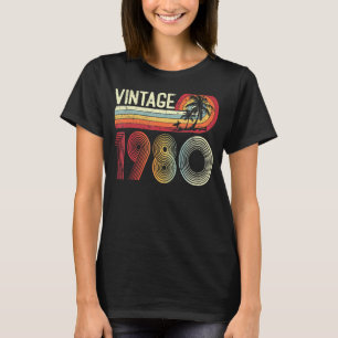 Camiseta Homens de 43 anos Vintage 1980 Retro 43º Nasciment