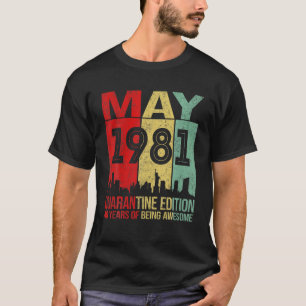 Camiseta Homens de aniversário de 40 anos, 40 anos, maio 1