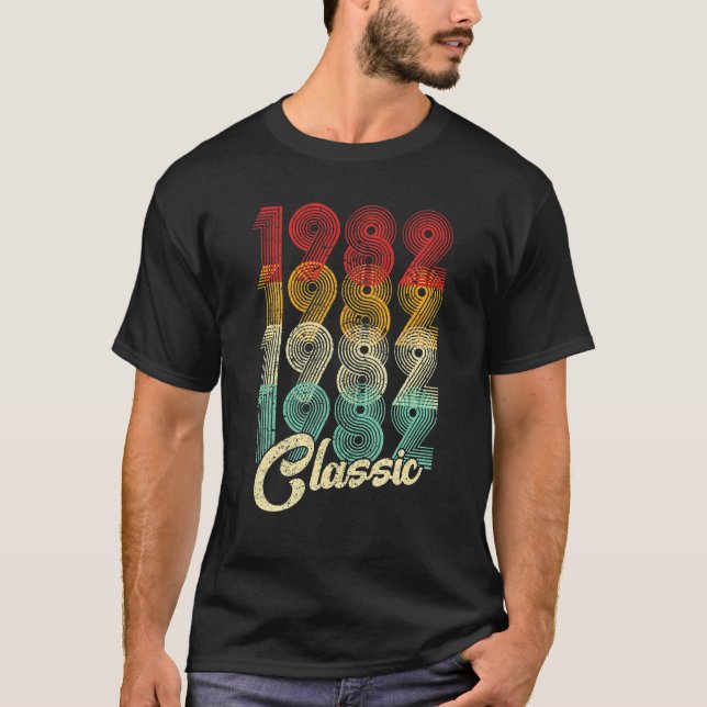 Camiseta Homens de aniversário de 40 anos de 1982 com 40 an (Frente)