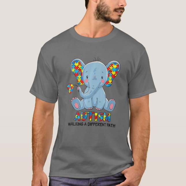 Camiseta Homens De Apoio Autista Meninas Meninas Crianças A (Frente)