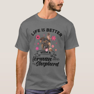 Camiseta Homens de Arte German shepherd Bonitos Cão-Grande