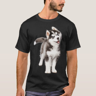 Camiseta Homens de Arte Gráfica Casual Pomsky