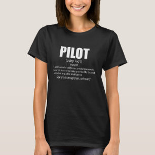 Camiseta Homens De Aviação De Definição De Piloto Engraçado