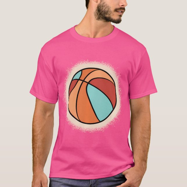 Camiseta Homens de basquete Mulheres Crianças Vintagem Basq (Frente)