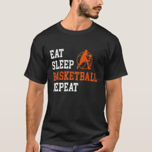 Camiseta Homens de basquete repetem esboços de basquete no