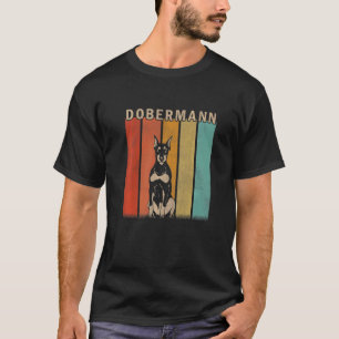Camiseta Homens De Cachorro Dobermann Mulheres Filhos Cacho