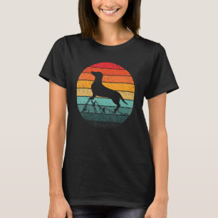 Camiseta Homens De Cães Com Desenho De Retro De Dachshund