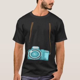Camiseta Homens de Câmera Turística Mulheres Legal Figurino