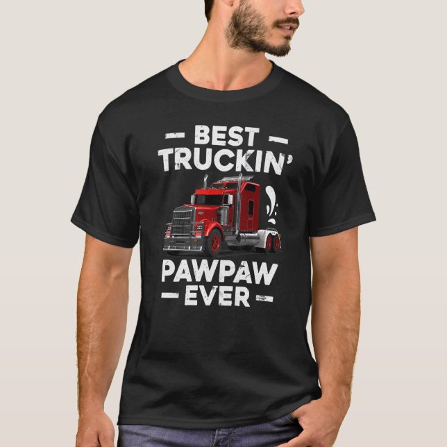 Camiseta Homens de Caminhoneiro Grandes Nunca Pawpaw De Cam (Frente)
