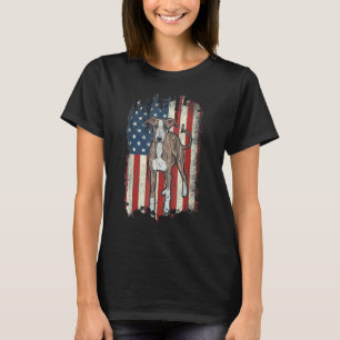 Camiseta Homens de Cão Bandeira Americanos Patrióticos