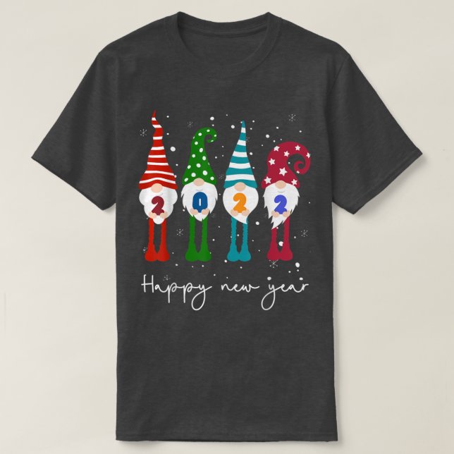 Camiseta Homens de Combinação da Família Gnomo Xmas do Feli (Frente do Design)