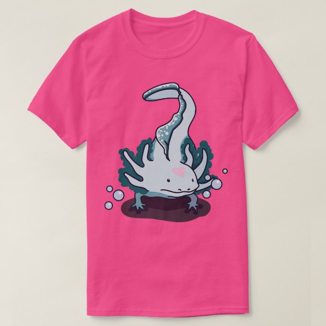Camiseta Homens de Crianças Bonitos Kawaii Aolotl Aestheti (Frente do Design)