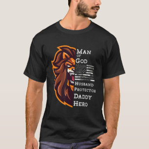 Camiseta Homens de Deus Protegem Herói do Pai do Marido