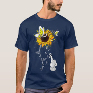 Camiseta Homens de elefante de girassol e Canceres de pulmã