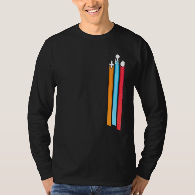 Camiseta Homens de faixas de espaços (Frente)