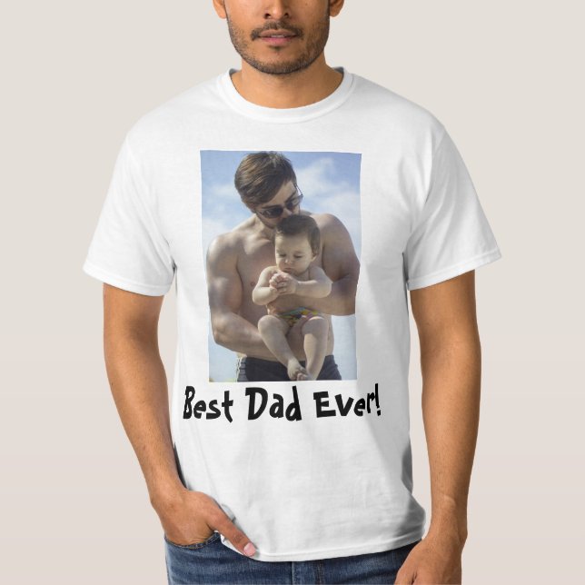 Camiseta Homens de Fotografia do Melhor Pai legal (Frente)