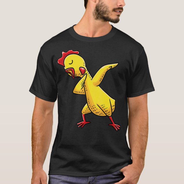Camiseta Homens de frango com borracha, crianças (Frente)