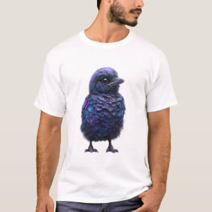 Camiseta Homens de Galáxia Astral Cósmica Corvo Filhote