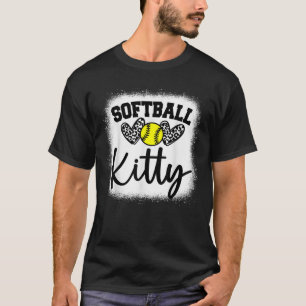 Camiseta Homens de Gatinho de Tee Cute de Softball Personal
